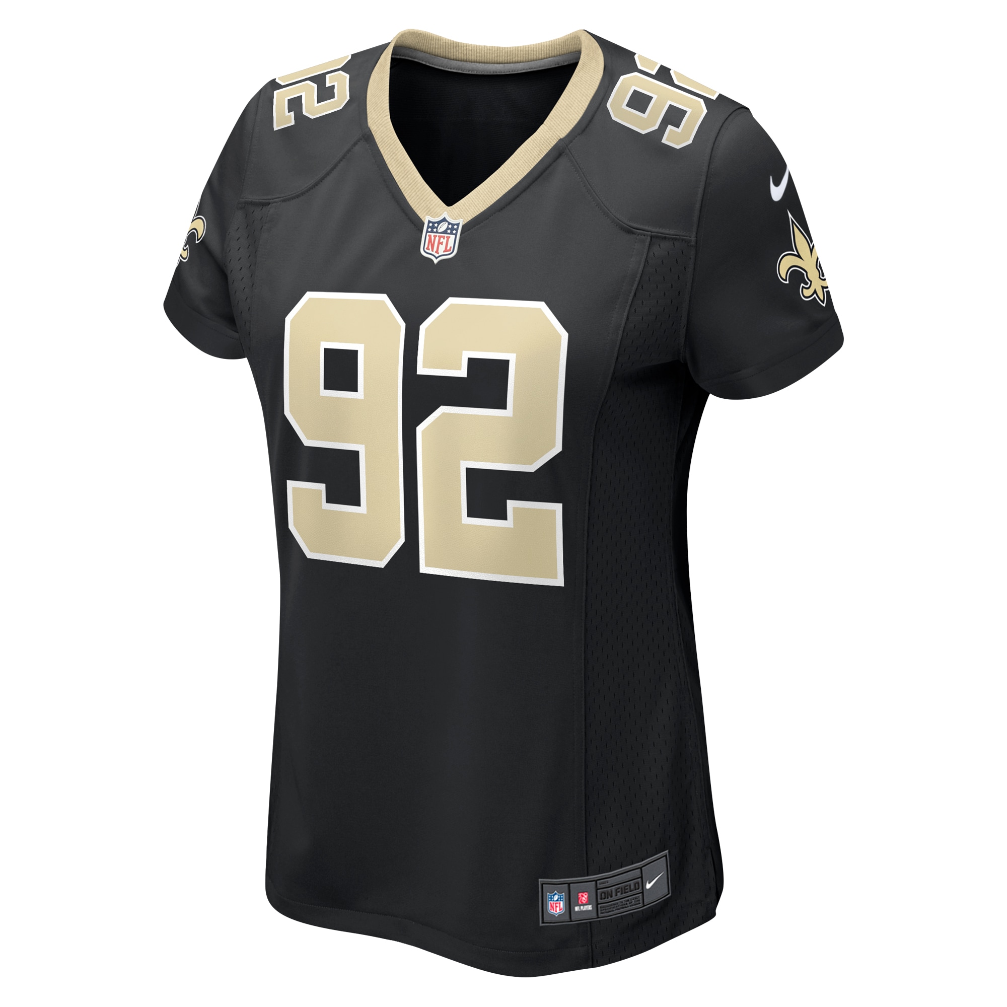 Women's New Orleans Saints Tanoh Kpassagnon Black Game Player Jersey JS8720 nicesnker - Image 2