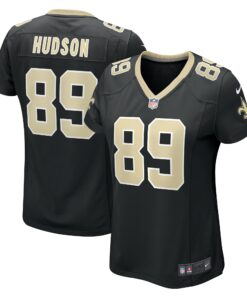 Women's New Orleans Saints Tommy Hudson Black Team Game Jersey JS1860 nicesnker