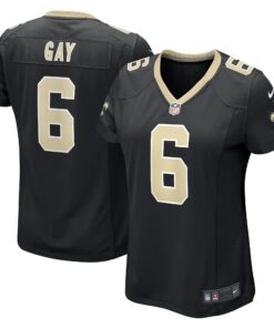 Women's New Orleans Saints Willie Gay Black Game Jersey JS6682 nicesnker