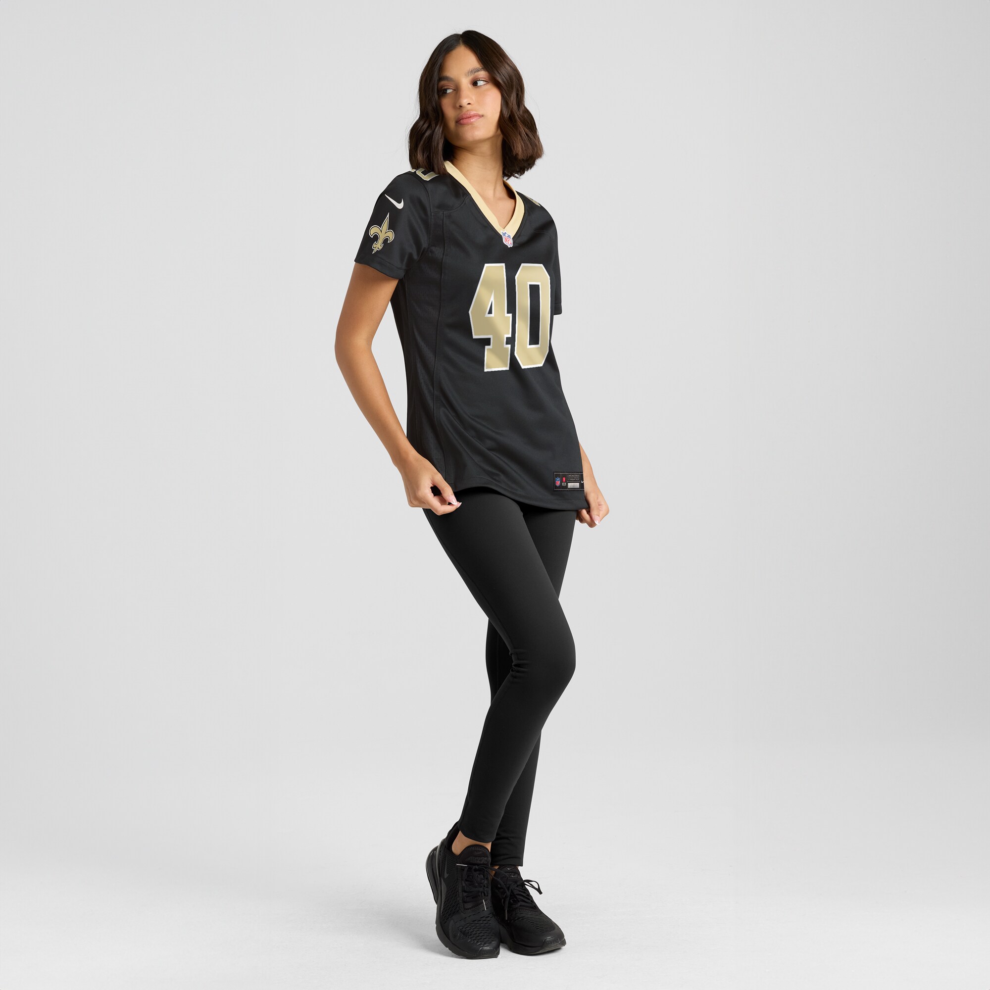 Women's New Orleans Saints Zander Horvath Black Game Jersey JS1423 nicesnker - Image 4
