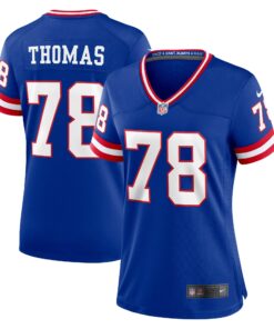 Women's New York Giants Andrew Thomas Royal Classic Player Game Jersey JS9914 nicesnker