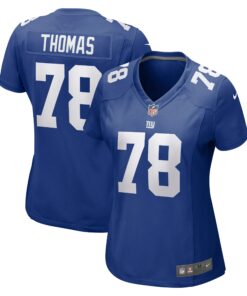 Women's New York Giants Andrew Thomas Royal Game Jersey JS1888 nicesnker