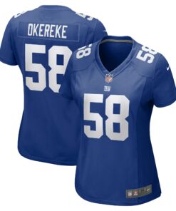 Women's New York Giants Bobby Okereke Royal Game Player Jersey JS7239 nicesnker