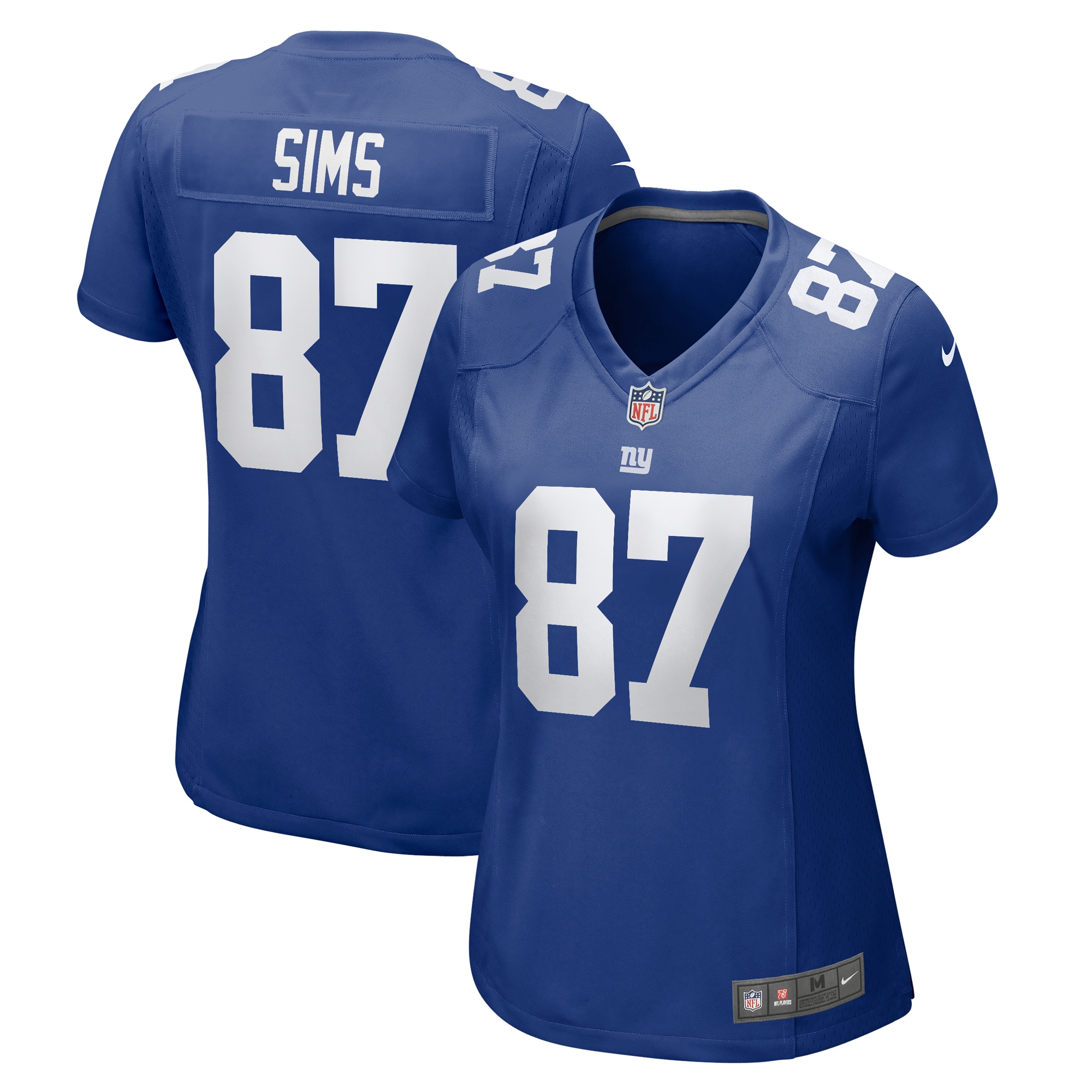 Women's New York Giants Cam Sims Royal Game Jersey JS2826 nicesnker