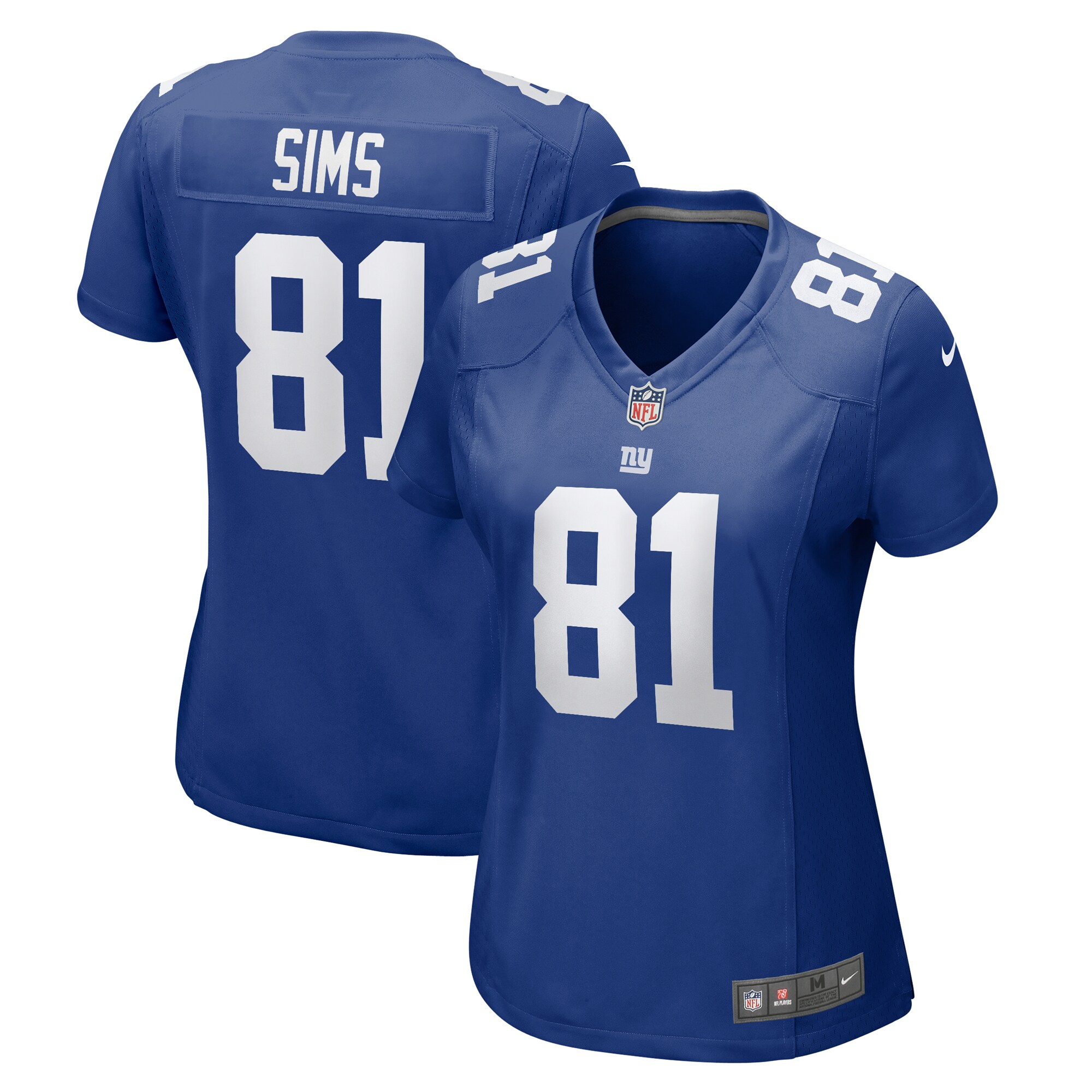 Women's New York Giants Cam Sims Royal Team Game Jersey JS7239 nicesnker