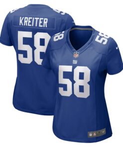 Women's New York Giants Casey Kreiter Royal Game Jersey JS9305 nicesnker