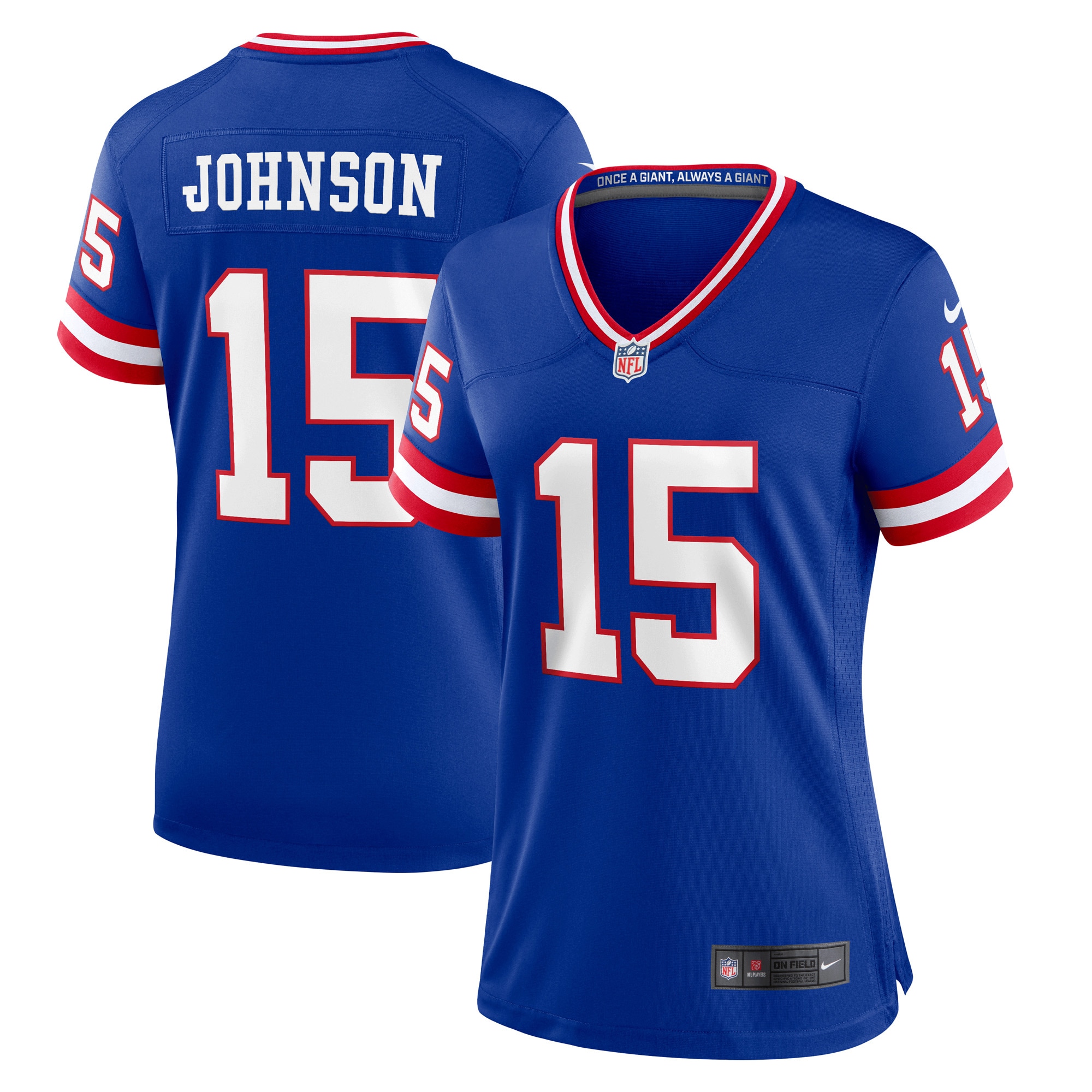 Women's New York Giants Collin Johnson Royal Classic Player Game Jersey JS7893 nicesnker