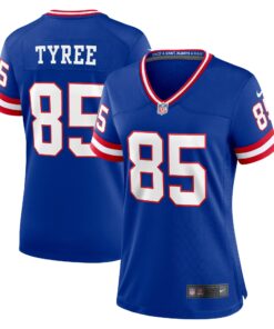 Women's New York Giants David Tyree Royal Classic Retired Player Game Jersey JS6633 nicesnker