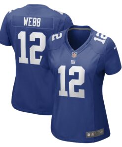 Women's New York Giants Davis Webb Royal Game Player Jersey JS8307 nicesnker