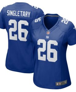 Women's New York Giants Devin Singletary Royal Game Jersey JS3845 nicesnker