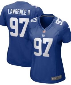Women's New York Giants Dexter Lawrence II Royal Team Game Player Jersey JS2267 nicesnker