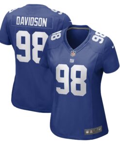 Women's New York Giants D.J. Davidson Royal Game Player Jersey JS4576 nicesnker
