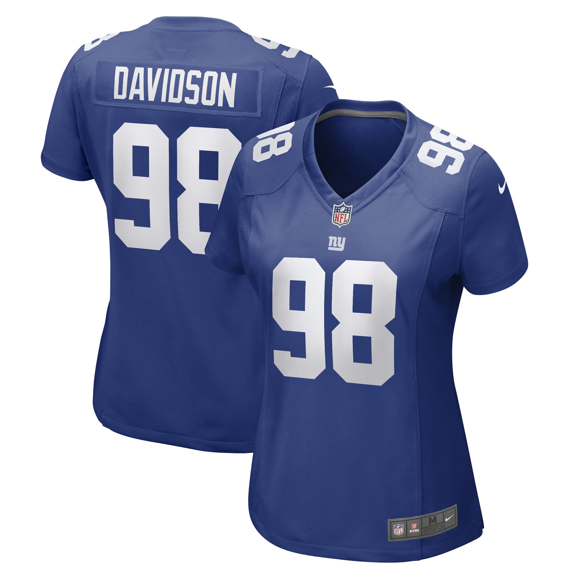 Women's New York Giants D.J. Davidson Royal Game Player Jersey JS4576 nicesnker