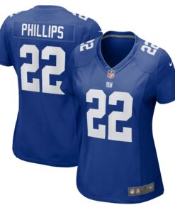 Women's New York Giants Dru Phillips Royal Game Jersey JS1791 nicesnker