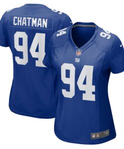 Women's New York Giants Elijah Chatman Royal Game Jersey JS7839 nicesnker