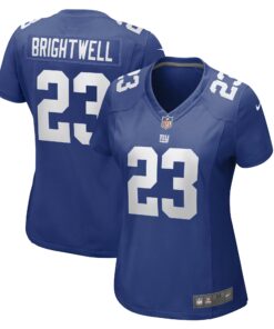 Women's New York Giants Gary Brightwell Royal Team Game Player Jersey JS7430 nicesnker
