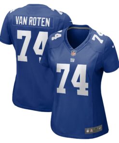 Women's New York Giants Greg Van Roten Royal Team Game Jersey JS2024 nicesnker