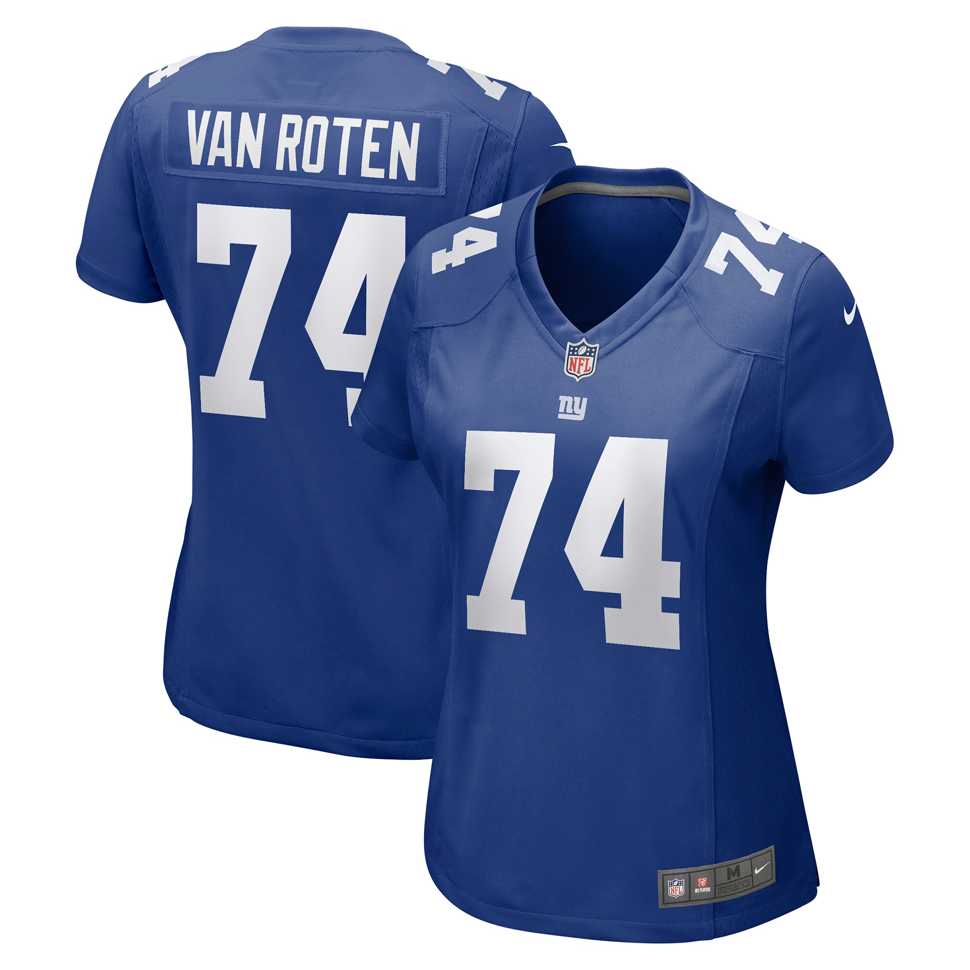 Women's New York Giants Greg Van Roten Royal Team Game Jersey JS2024 nicesnker