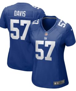 Women's New York Giants Jarrad Davis Royal Team Game Jersey JS9509 nicesnker