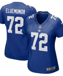 Women's New York Giants Jermaine Eluemunor Royal Game Jersey JS9832 nicesnker