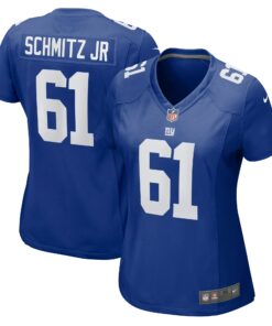 Women's New York Giants John Michael Schmitz Jr. Royal Game Jersey JS4937 nicesnker