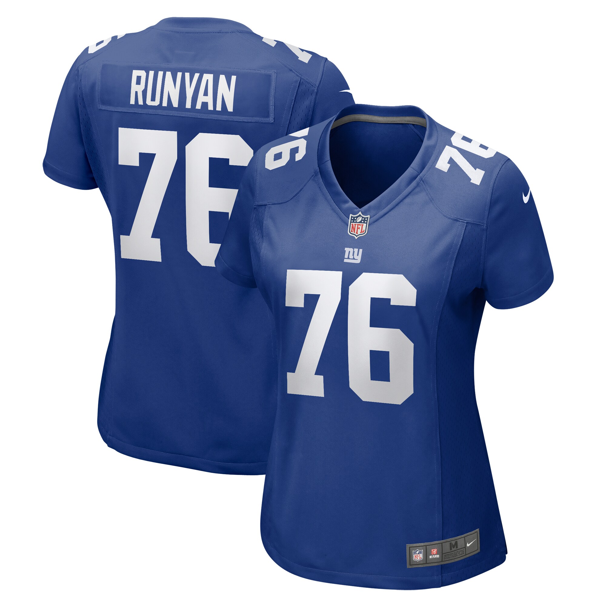 Women's New York Giants Jon Runyan Royal Game Jersey JS6135 nicesnker