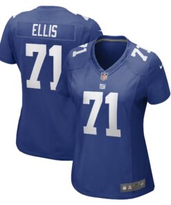Women's New York Giants Justin Ellis Royal Game Player Jersey JS4362 nicesnker