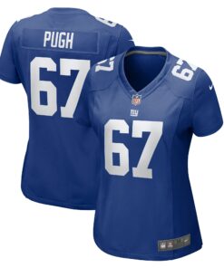 Women's New York Giants Justin Pugh Royal Game Jersey JS8701 nicesnker