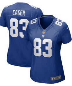 Women's New York Giants Lawrence Cager Royal Home Game Player Jersey JS5527 nicesnker