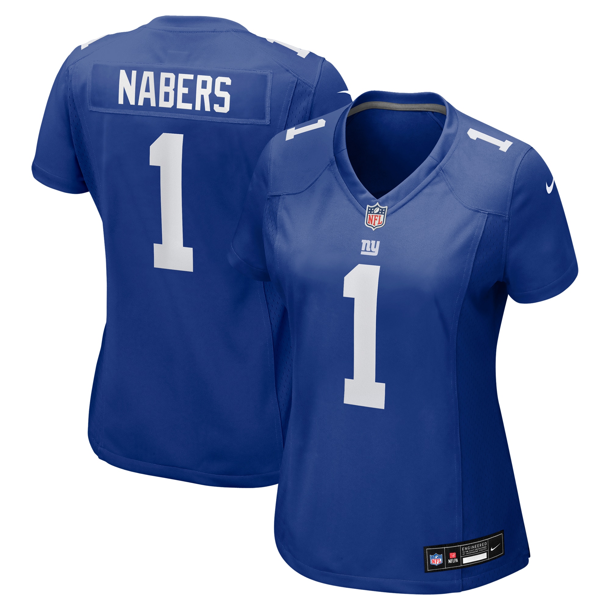 Women's New York Giants Malik Nabers Royal Game Jersey JS2525 nicesnker
