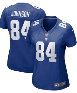 Women's New York Giants Marcus Johnson Royal Home Game Player Jersey JS5908 nicesnker