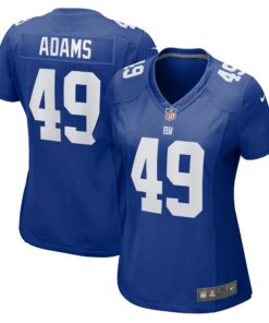 Women's New York Giants Matthew Adams Royal Game Jersey JS5037 nicesnker