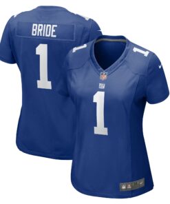 Women's New York Giants Number 1 Bride Royal Game Jersey JS2020 nicesnker