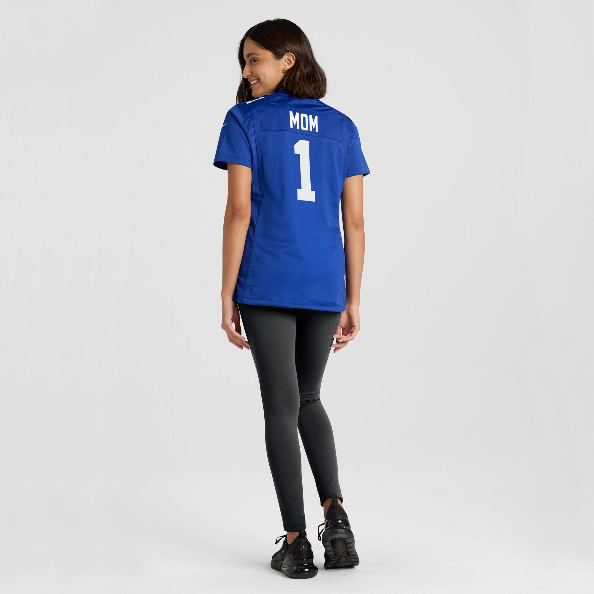 Women's New York Giants Number 1 Mom Royal Game Jersey JS8437 nicesnker - Image 5