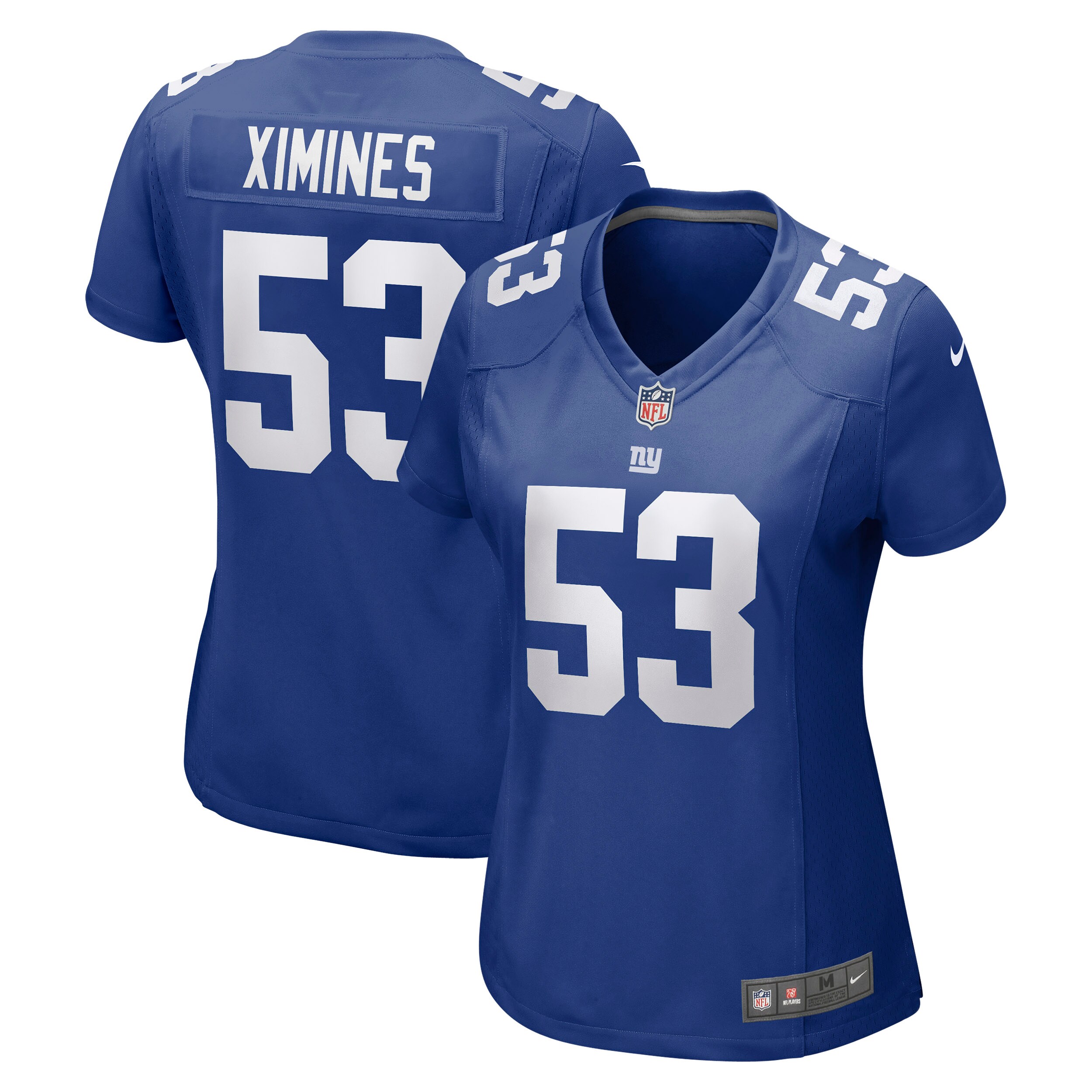Women's New York Giants Oshane Ximines Royal Game Jersey JS5662 nicesnker