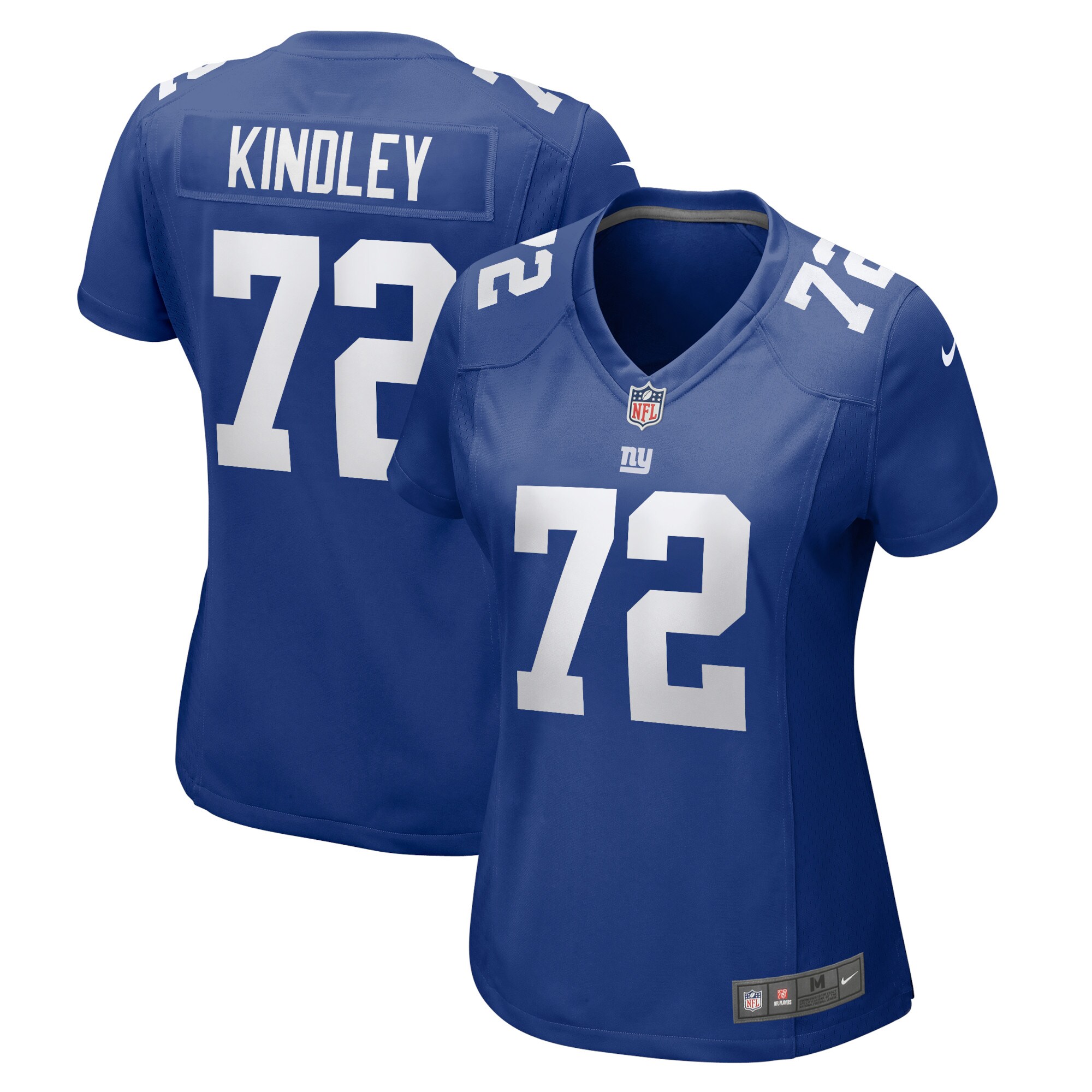 Women's New York Giants Solomon Kindley Royal Home Game Player Jersey JS9728 nicesnker