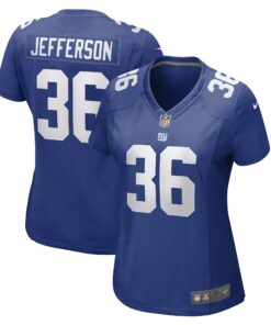 Women's New York Giants Tony Jefferson Royal Game Player Jersey JS7807 nicesnker