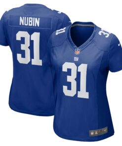 Women's New York Giants Tyler Nubin Royal Game Jersey JS8709 nicesnker