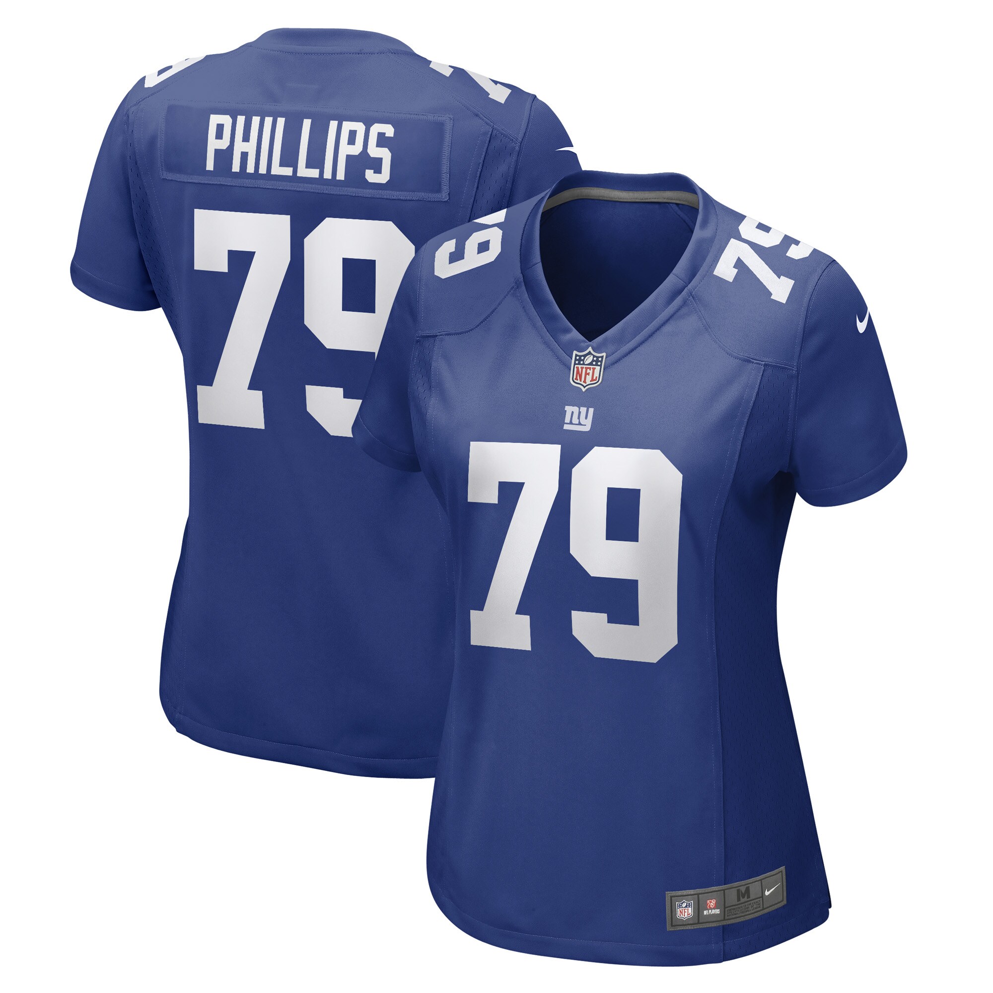 Women's New York Giants Tyre Phillips Royal Game Player Jersey JS4301 nicesnker