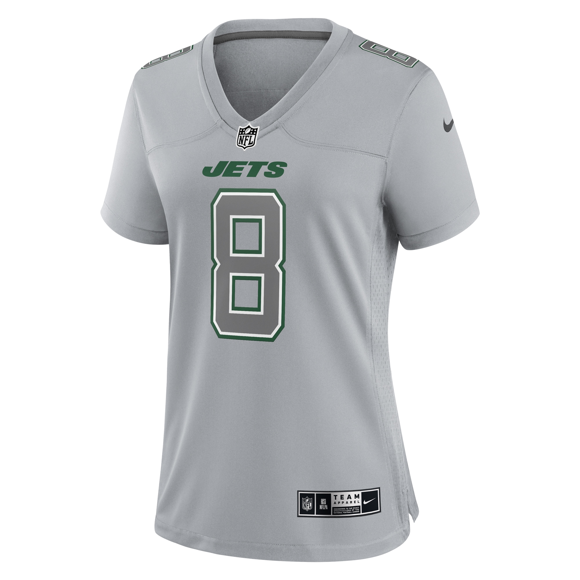 Women's New York Jets Aaron Rodgers Heather Gray Atmosphere Fashion Game Jersey JS6709 nicesnker - Image 2