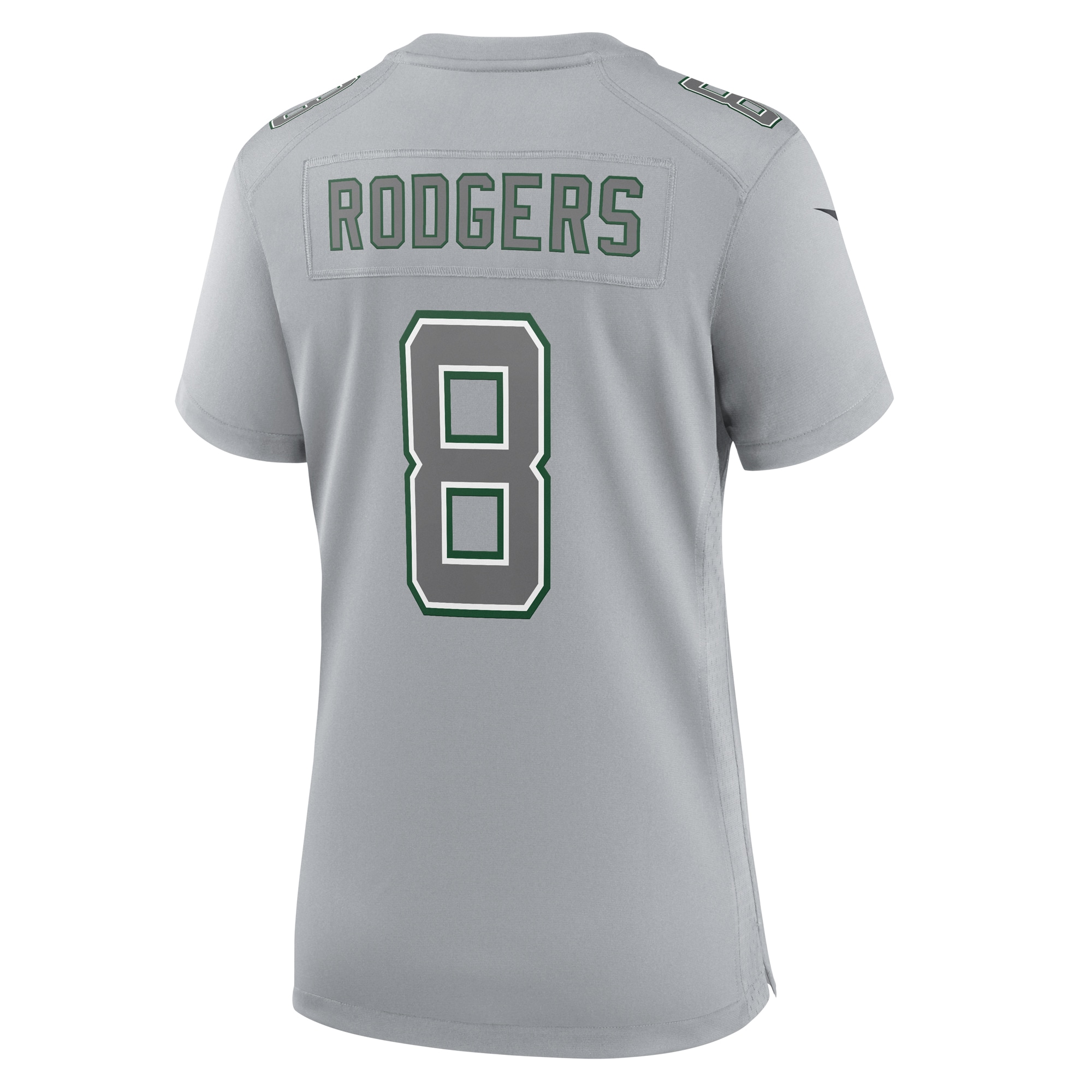 Women's New York Jets Aaron Rodgers Heather Gray Atmosphere Fashion Game Jersey JS6709 nicesnker - Image 3