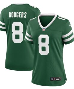 Women's New York Jets Aaron Rodgers Legacy Green Game Jersey JS1318 nicesnker