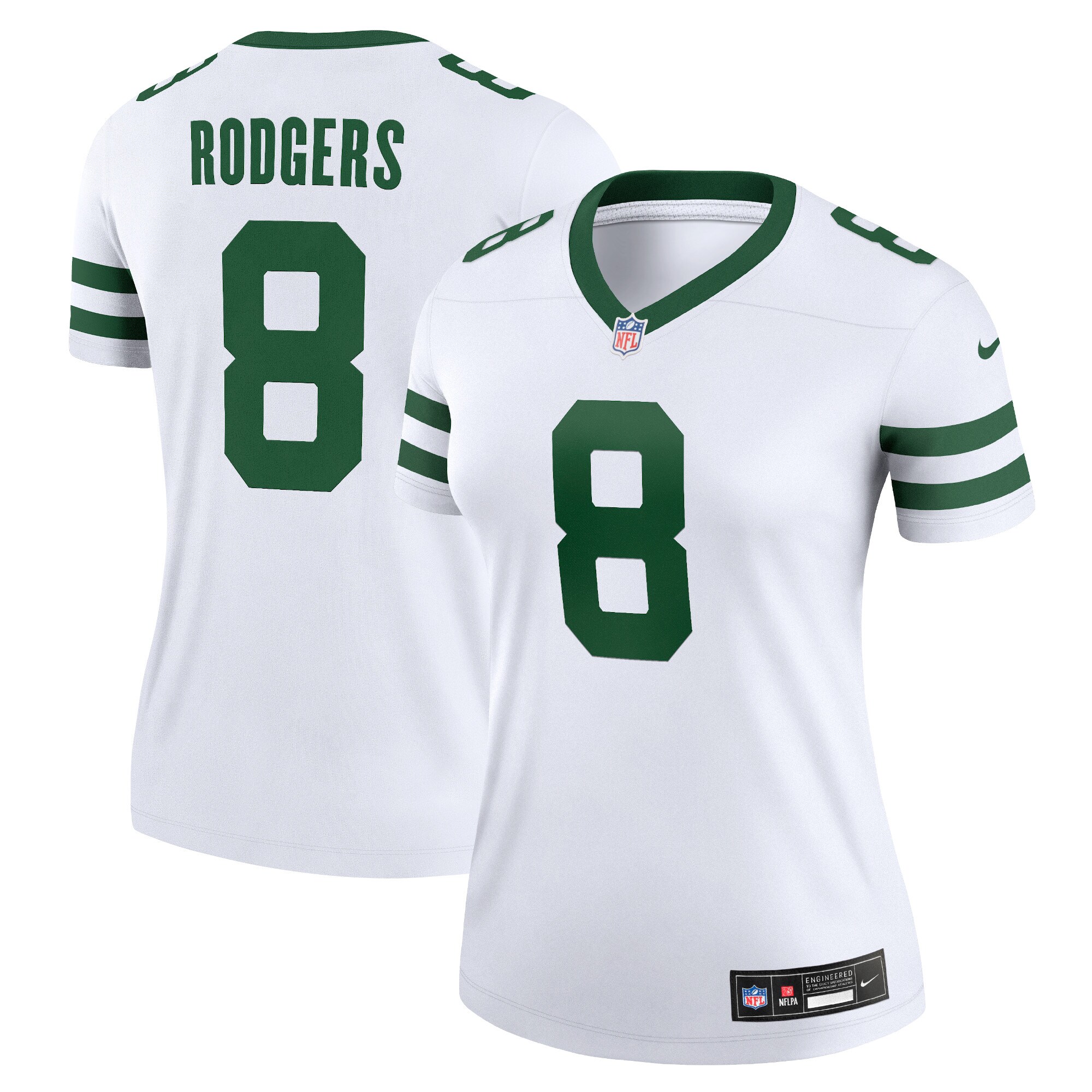 Women's New York Jets Aaron Rodgers Legacy White Legend Player Performance Top JS2773 nicesnker