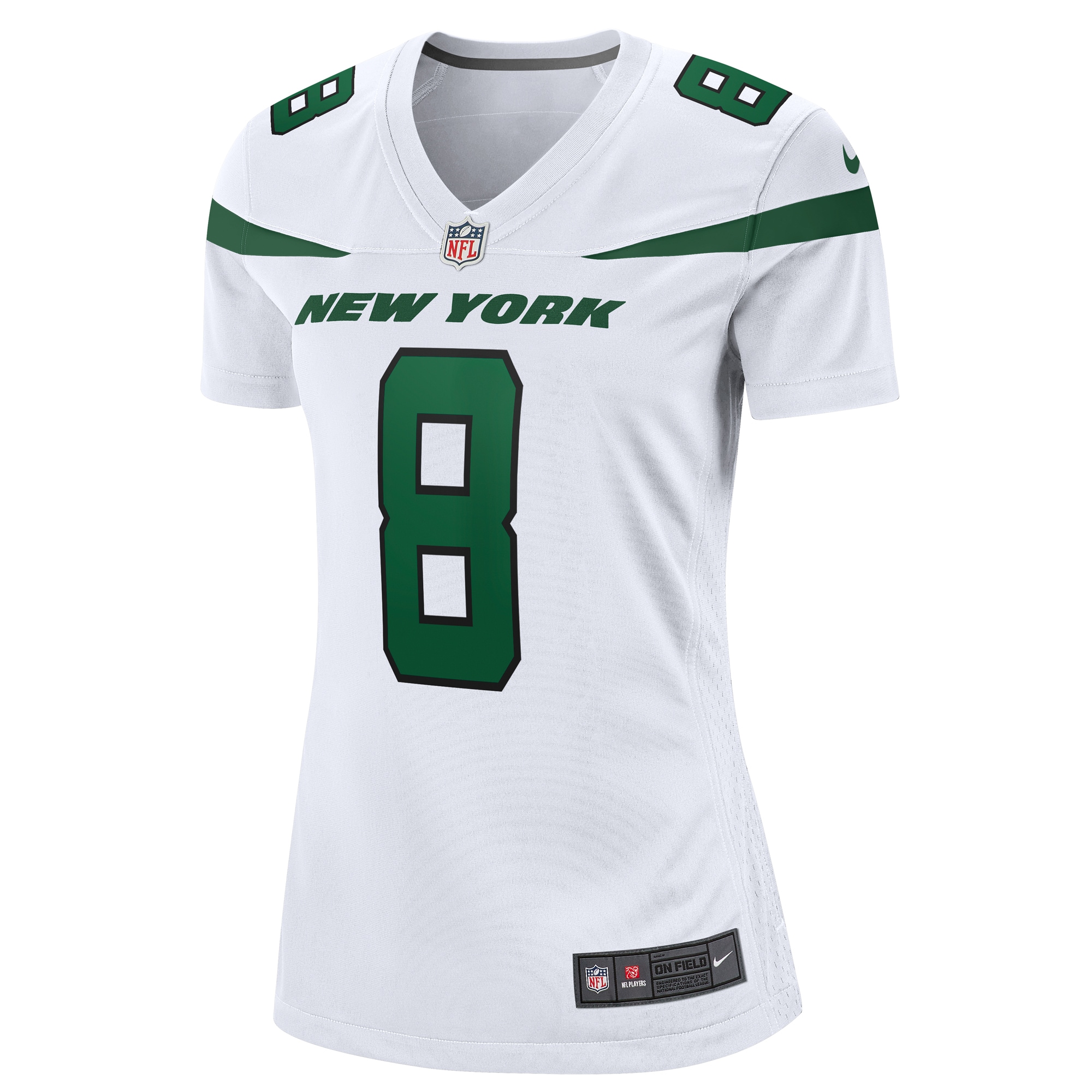 Women's New York Jets Aaron Rodgers White Player Jersey JS4116 nicesnker - Image 2