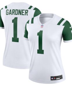 Women's New York Jets Ahmad Sauce Gardner Classic Alternate White Alternate Legend Player Performance Top JS3015 nicesnker