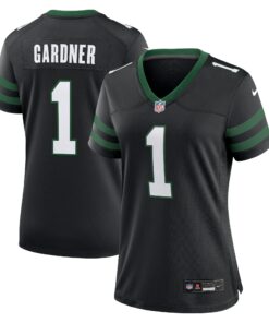 Women's New York Jets Ahmad Sauce Gardner Legacy Black Alternate Game Jersey JS6000 nicesnker