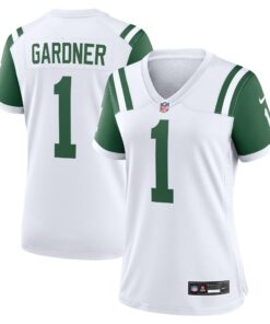 Women's New York Jets Ahmad Sauce Gardner White Classic Alternate Game Jersey JS4484 nicesnker