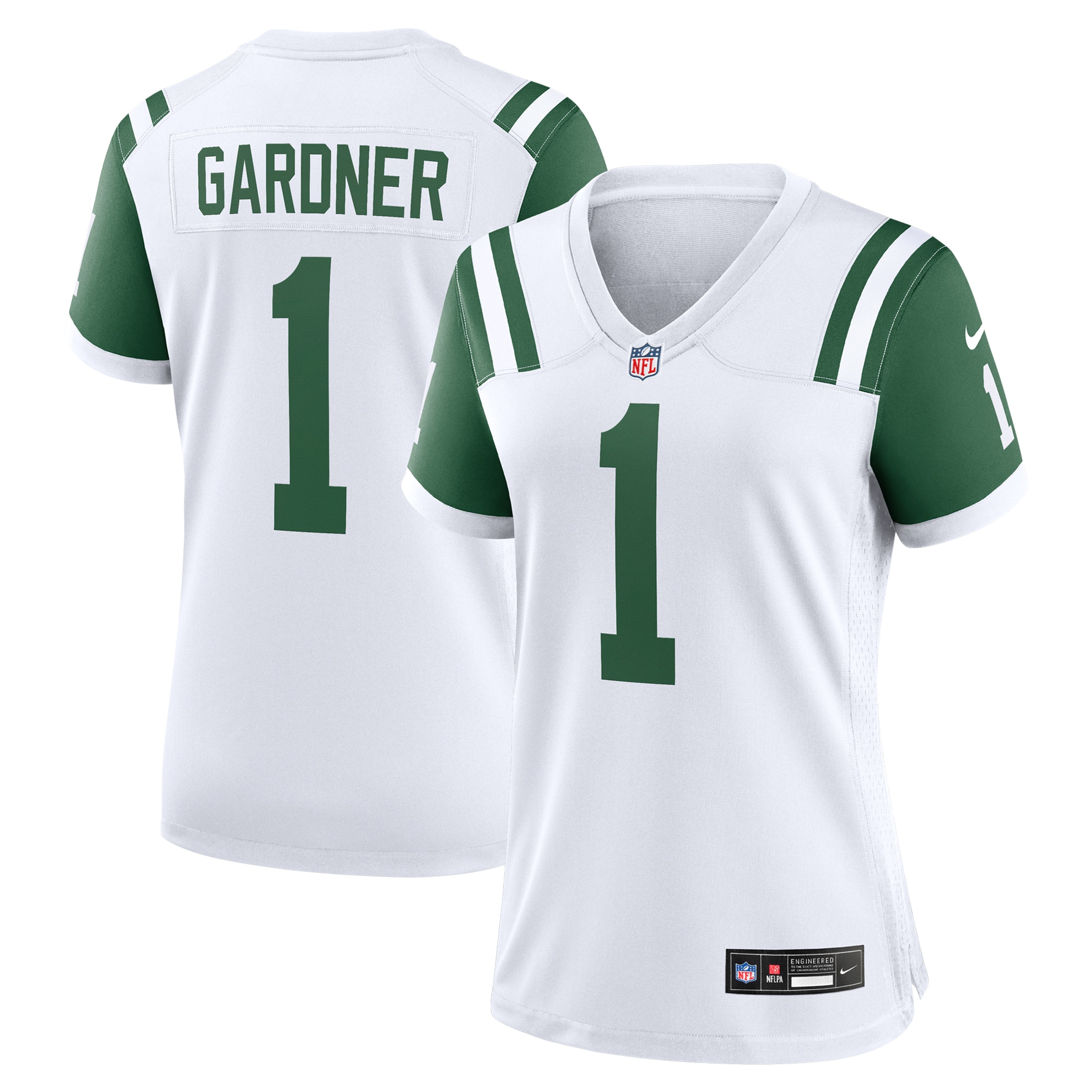 Women's New York Jets Ahmad Sauce Gardner White Classic Alternate Game Jersey JS4484 nicesnker