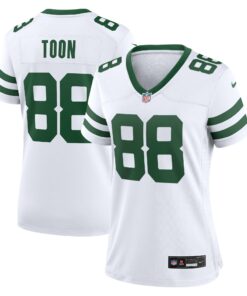 Women's New York Jets Al Toon White Legacy Retired Player Game Jersey JS6841 nicesnker