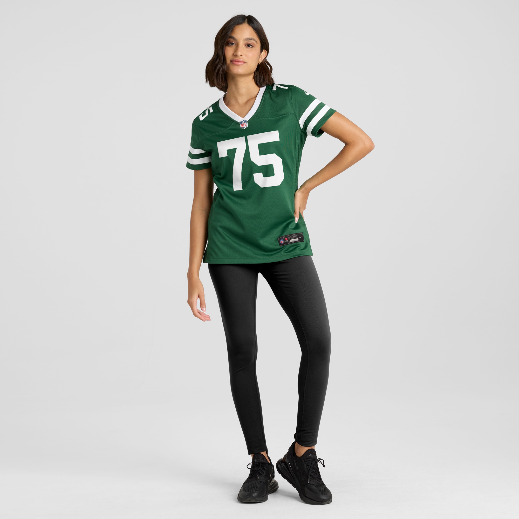 Women's New York Jets Alijah Vera-Tucker Legacy Green Team Game Jersey JS4608 nicesnker - Image 4